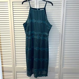 NSR slate blue lace/crochet dress